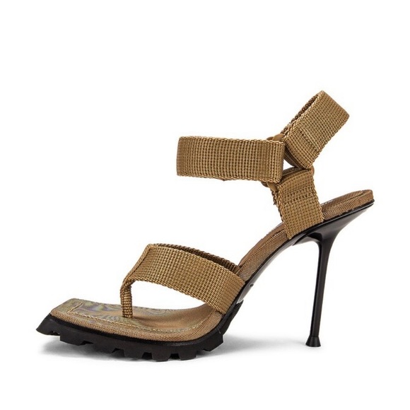 Alexander Wang Julie Lug Sport Thong Sandal Webbing in Sand - Picture 6 of 13